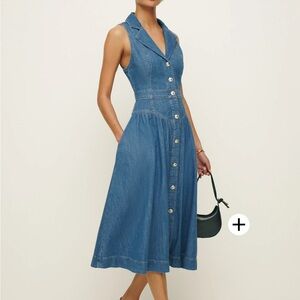 Reformation Ellison Denim Midi Dress